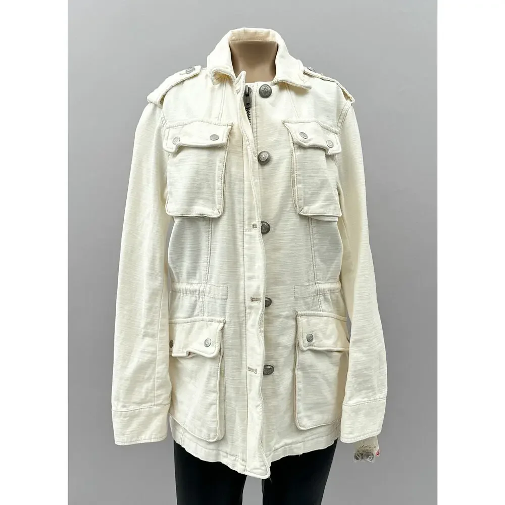 NWT Free People Not Your Brother's Utility Jacket Ecru Cream Women's Size XS - Picture 5 of 16